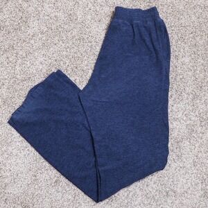 Outdoor Voices Heather Blue CloudKnit Wide Leg High Waist Pants Stretch Athletic